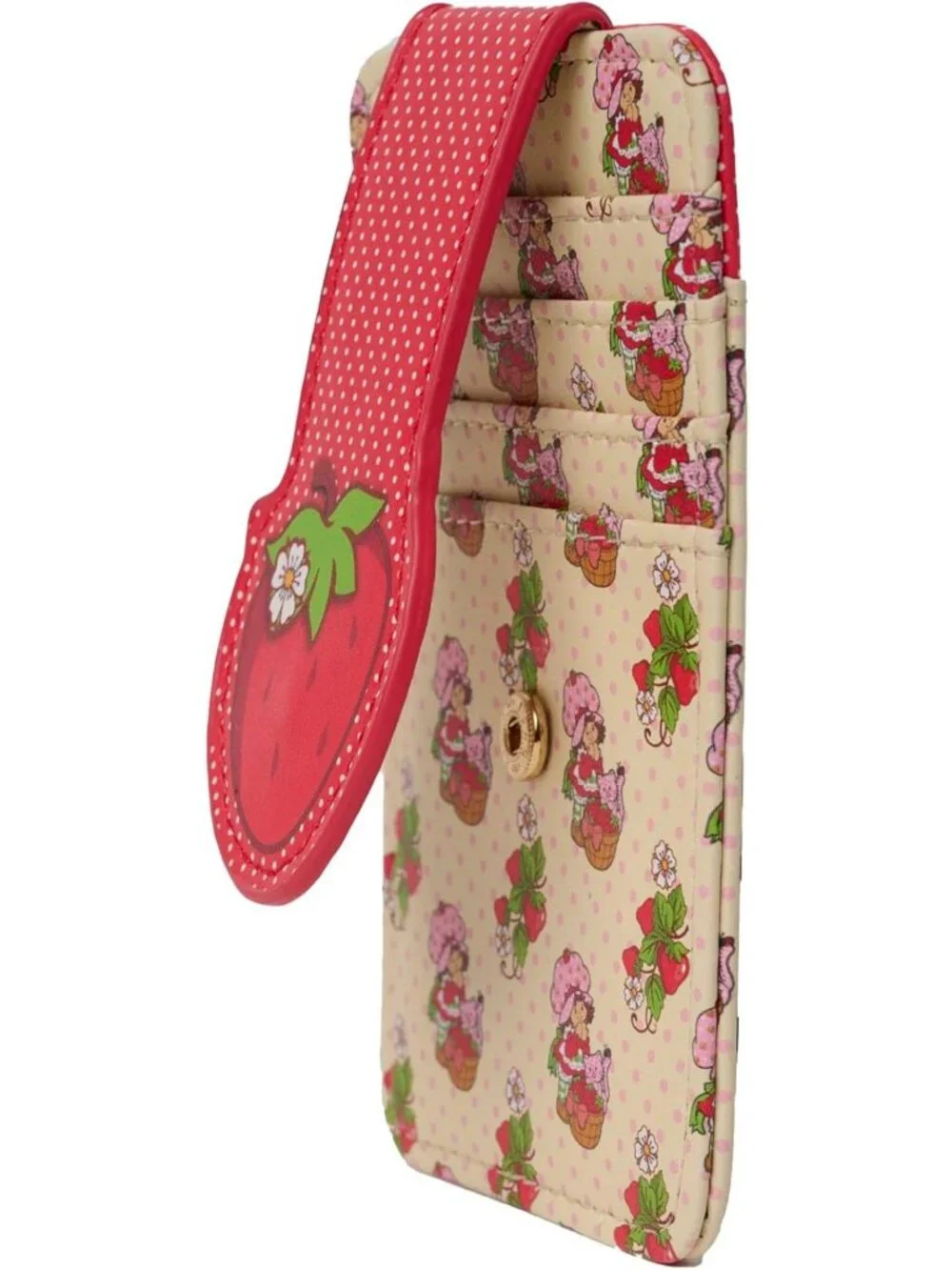 Chic Red Strawberry Shortcake Slim Wallet | Stylish Card Holder for Women